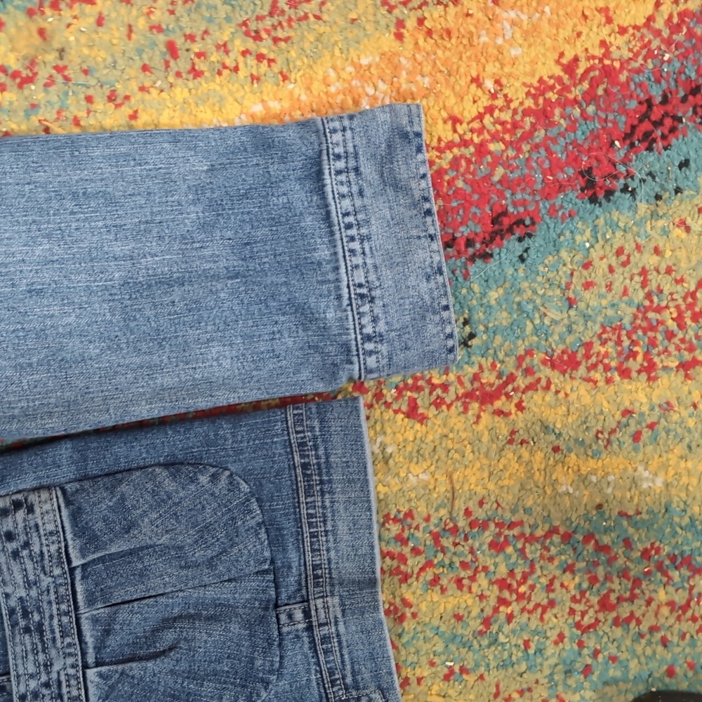 Style & Co Blue Denim Jacket XL Peter Pan Collar Cottagecore Jean Jacket - Picture 5 of 7